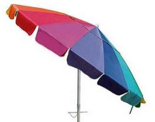 Beach Umbrella Adjustable Tilt Rainbow Market Patio  