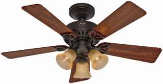   42 Inch 5 Blade New Bronze Ceiling Fan With Lights 049694204387  