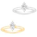 10k Gold 1/4ct TDW Marquise Diamond Solitaire Ring (I J, I2) Today 