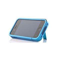 Cables Unlimited iKit Chrome Flip Case for Phone 4 or 4S (Blue 
