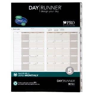 Day Runner PRO Recycled Monthly Planning Pages, 8 1/2 x 11 Inches 