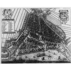 Dutch polder map of Rotterdam,environs,1682,Netherlands 