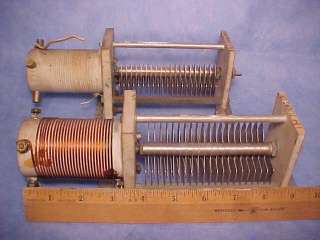   coils w/ variable capacitors   make ham radio antenna tuner  