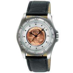 August Steiner Mens Wheat Penny Antique Silver Coin Watch 