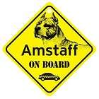 American Staffordshire Terrier On Board Sign