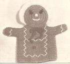   crochet christmas pattern gingerbread hand puppet 