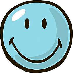 Blue Smiley Party Rug (33 Round)  