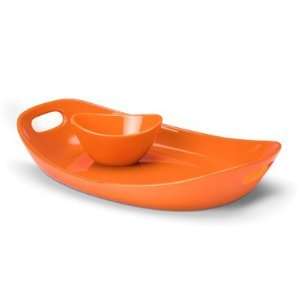   Serveware Serving Platter and Dipper Bowl, Orange.
