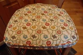 FRENCH COUNTRY LIVING chair pad MULTI FLOWER  