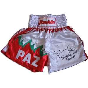  Vinny Paz Signed Inscribed Boxing Trunks Official Sports 