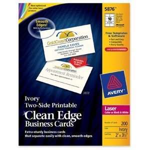  Avery 5876 Two Side Printable Clean Edge® Business Cards 