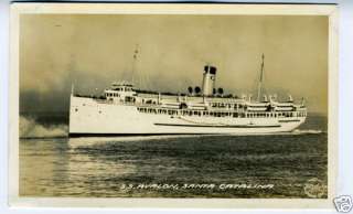 1940s RPPC Postcard Ship SS Avalon Santa Catalina CA  