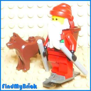 NEW Lego Santa Minifigure & Dog with Skis Backpack NEW  