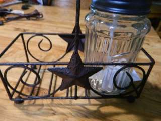 Primitive Soap and Lotion Jar Star Caddy  