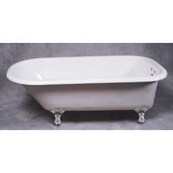 60 inch Classic Style Clawfoot Tub with Chrome Feet  