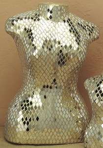 Large Mirrored Mosaic Dress Form Mannequin  