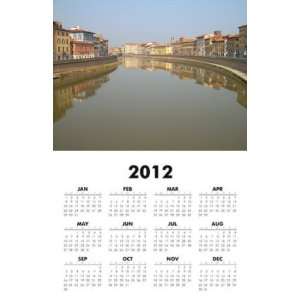  Italy . Pisa   River 2012 One Page Wall Calendar 11x17 