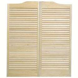 Dixieland 36x42 inch Unfinished Louvered Cafe Doors  