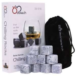  DB Tech Whisky Chilling Rocks Gift Set   Set of 9 Grey 