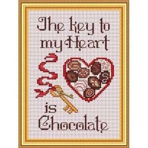  Key to My Heart Cross Stitch Pattern Arts, Crafts 