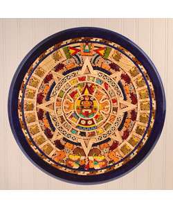 Aztec Calendar with Tinted Wood (Mexico)  