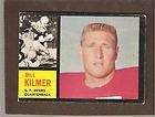 1962 Topps #151 Bill Kilmer RC 49ers Miscut