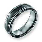   ® Dura Tungsten® Carbide Black Ceramic 7mm Wedding Band Ring Size 7