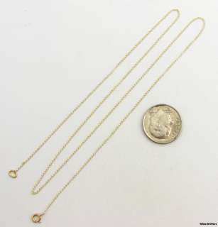 The necklace measures 18 in length, a thin 1/32 (0.5mm) wide and 