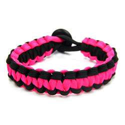 Paracord Pink and Black Bracelet (USA)  