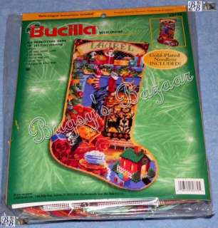 Bucilla ALL HEARTS COME HOME Stocking Needlepoint Christmas Kit 