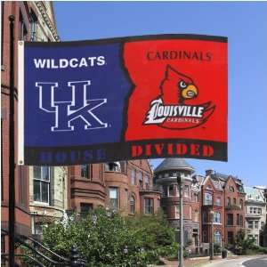  Kentucky Wildcats   Louisville Cardinals 3x5 House Divided 