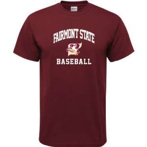  Fairmont State Fighting Falcons Maroon Baseball Arch T 