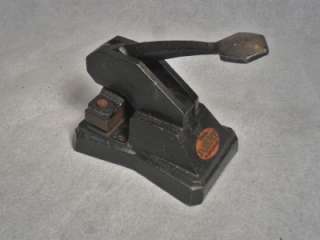 Antique DORMY Cast Iron Embosser; Company Seal, Press, Stamp; Nice 