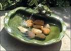 Green Frog Outdoor Ceramic Solar Water Fountain
