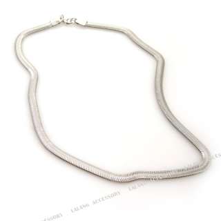 1x Oblate Snake Chain Necklace Chains 45cm Finding C179  
