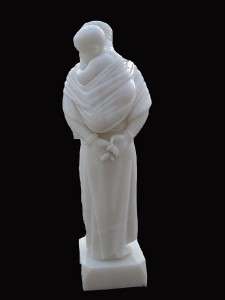 BEAUTIFUL HAND CARVED MOTHER AND CHILD STATUE MC1  
