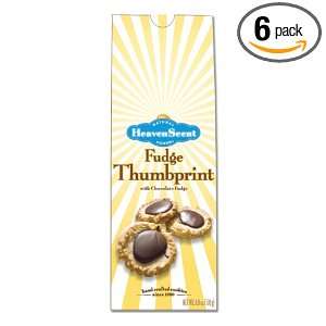 Heaven Scent Cookies, Fudge Thumbprint, 6 Ounce Packages (Pack of 6 