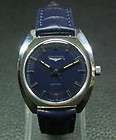 Mens Longines SS 1970s Admiral Blue Face Manual Wind Watch Wristwatch 