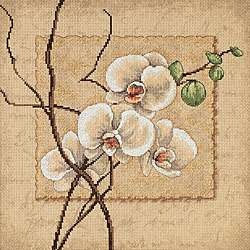 Oriental Orchids Counted Cross Stitch Kit  