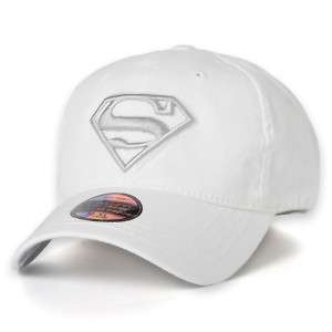 Baseball Cap Superman Flexfit/ Cotton Hat/ White AC112  