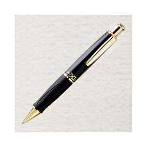  Black Gel Ink Pens, Large XL Writer. Black Barrel, Gold 