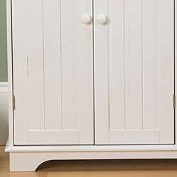 White Wicker Drawer Sideboard  