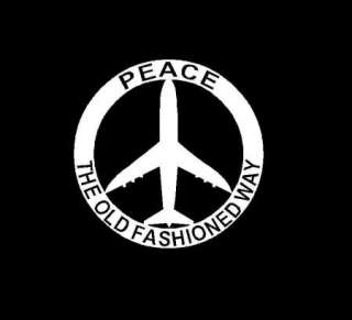 Peace the Old Fashioned Way Sticker/Decal  