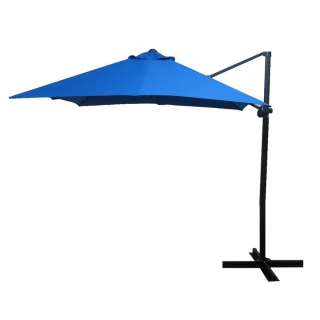 Elegant Pacific Blue Square Steel Offset Umbrella  