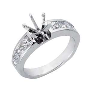   Gold 1.2cttw Princess Diamond Semi Mount Engagement Ring Jewelry