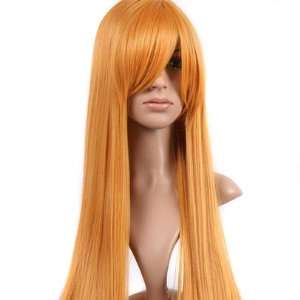   Blonde Orange Long Length Anime Cosplay Costume Wig Toys & Games