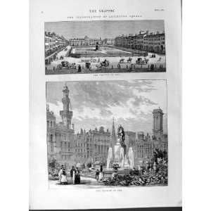  1874 INAUGURATION LEICESTER SQUARE LONDON FOUNTAIN