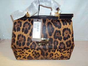 NEW Dolce & Gabbana Leopard Print Bag **Miss Sicily**  