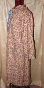 VINTAGE WOMENS FLANNEL GOWN HOUSECOAT SZ LG NEW U.M  