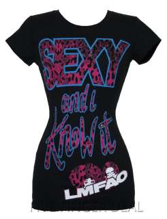 LMFAO SEXY AND I KNOW IT LEOPARD WOMENS T SHIRT JR STYLE CUTE FUNNY 